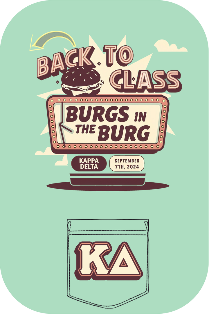 Custom Back to Class Burgs In The Burg Kappa Delta