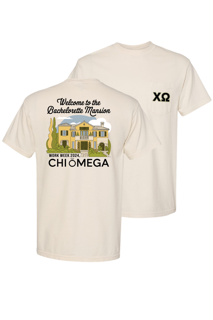 Custom Welcome To The Bachelorette Mansion Chi Omega