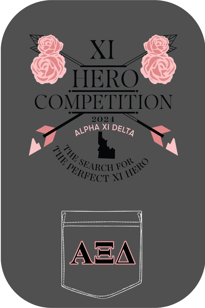 Custom Xi Hero Competition Alpha Xi Delta