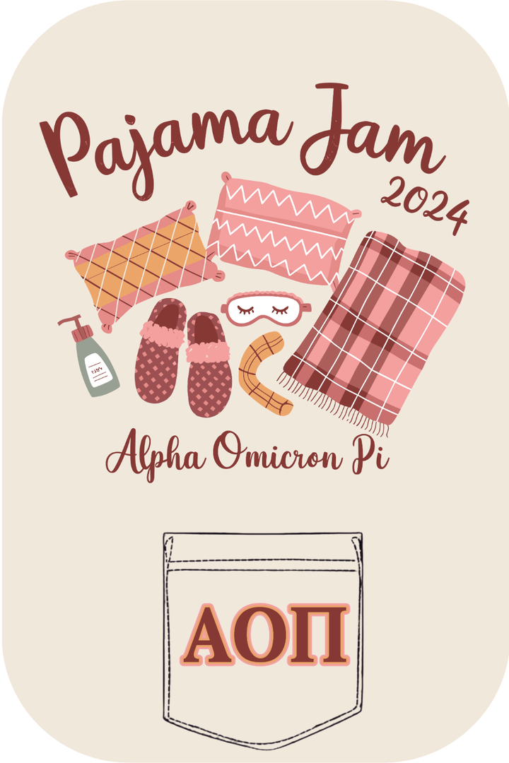 Custom Pajama Jam Alpha Omicron Pi