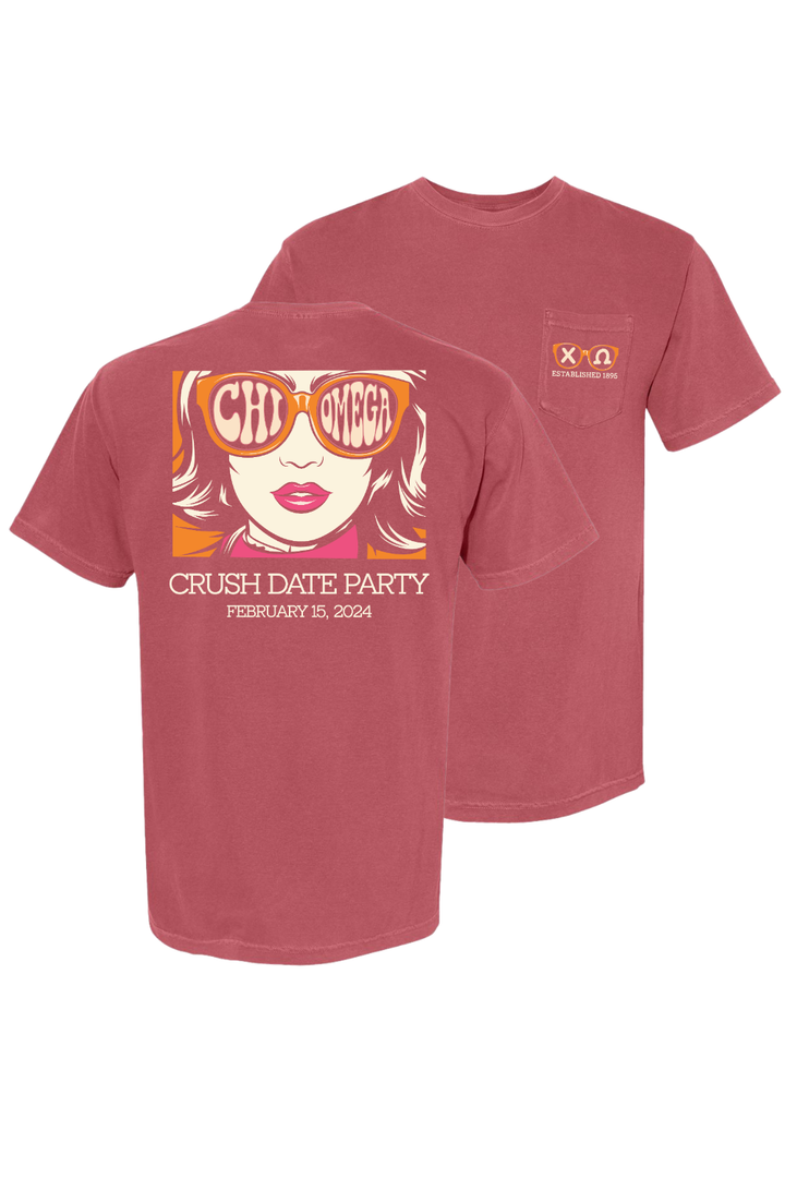 Custom Chi Omega Crush Date Party