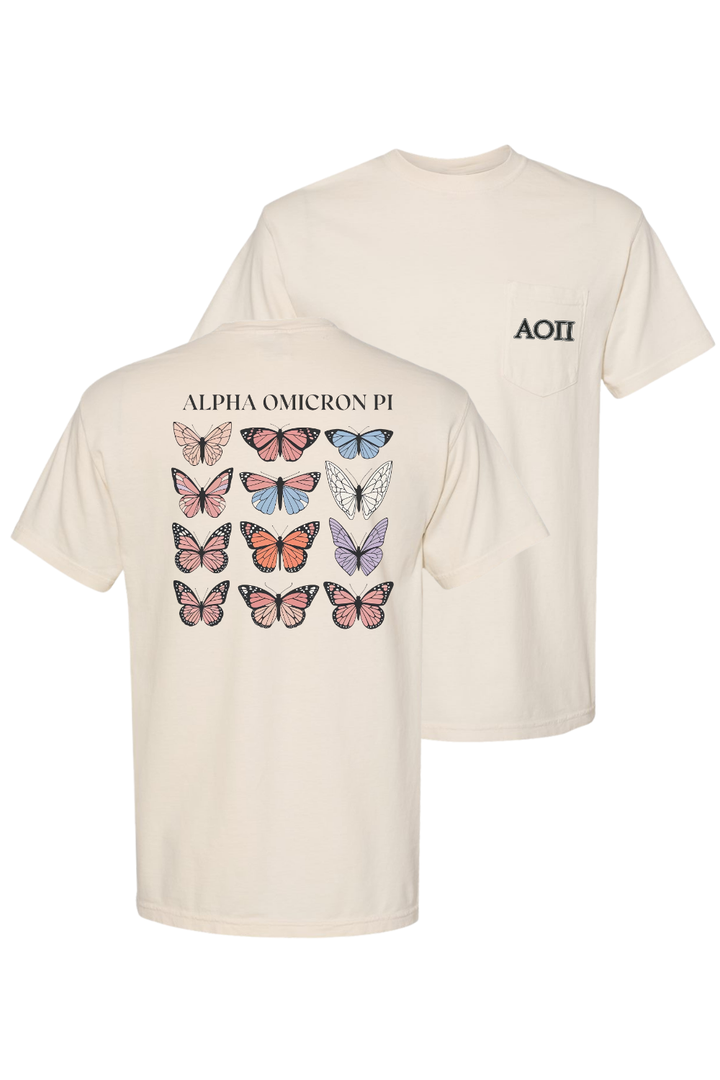 Custom Alpha Omicron Pi Butterfly