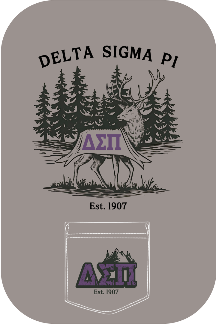 Custom Delta Sigma Pi Forest Deer