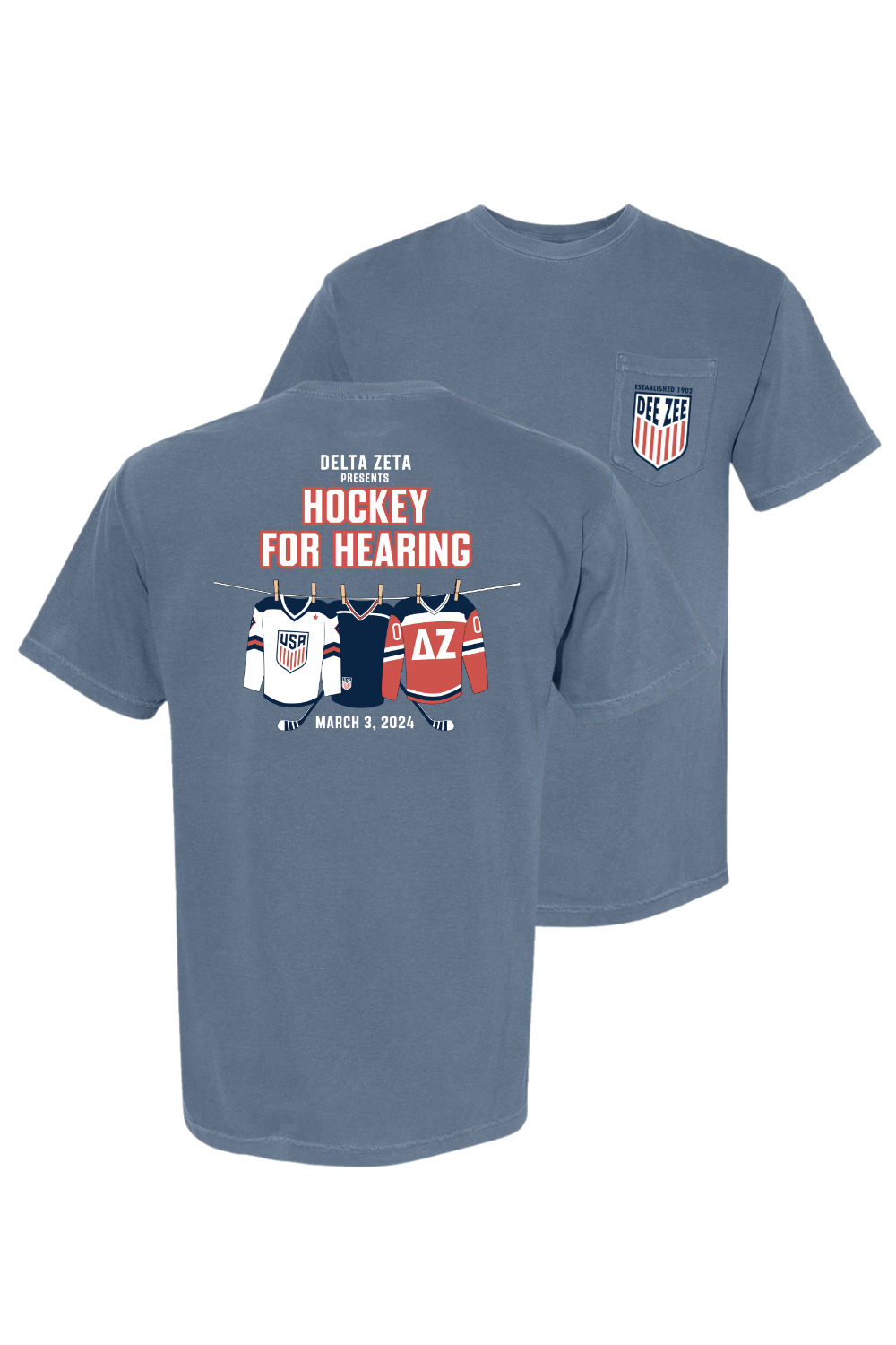 Custom Delta Zeta Presents Hockey For Hearing