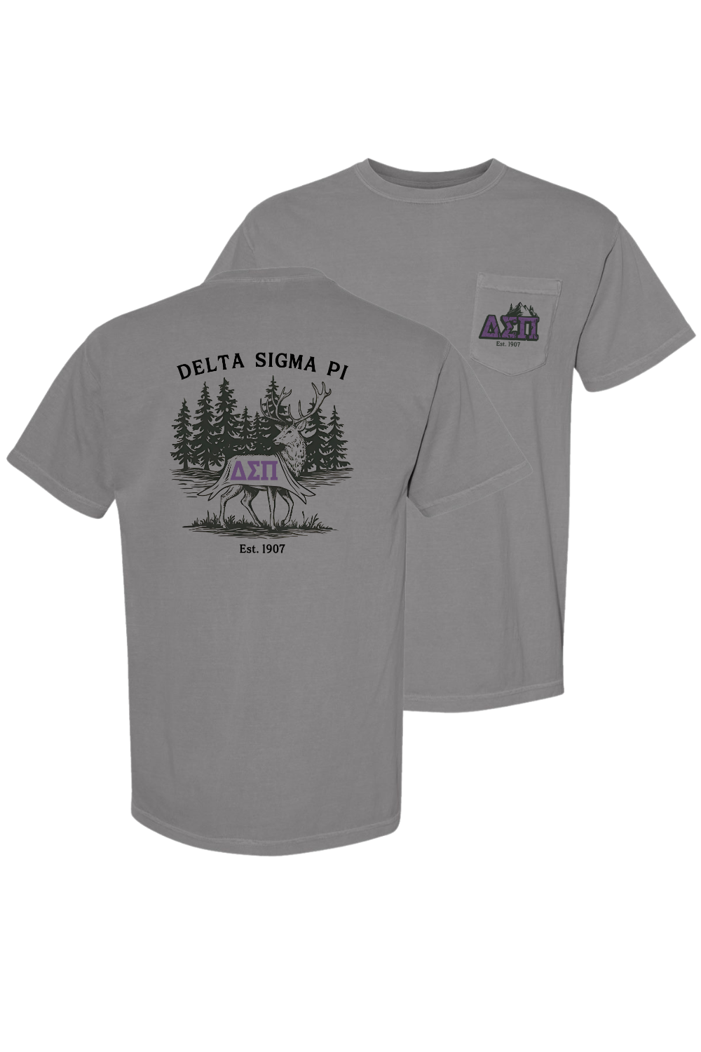 Custom Delta Sigma Pi Forest Deer