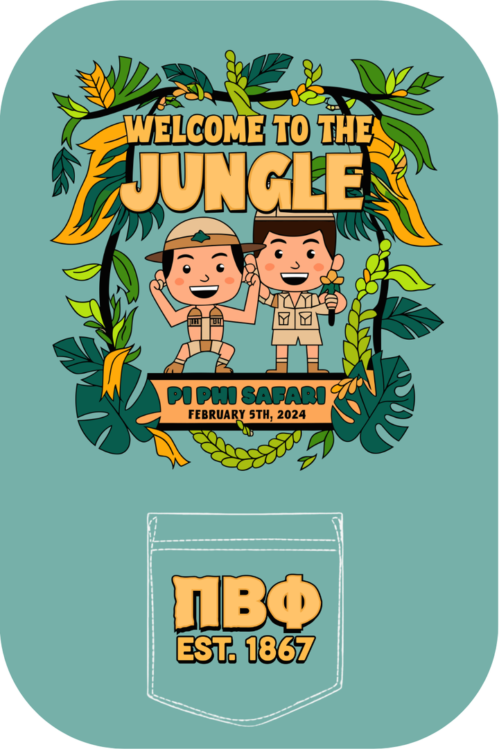 Custom Welcome To The Jungle Pi Beta Phi