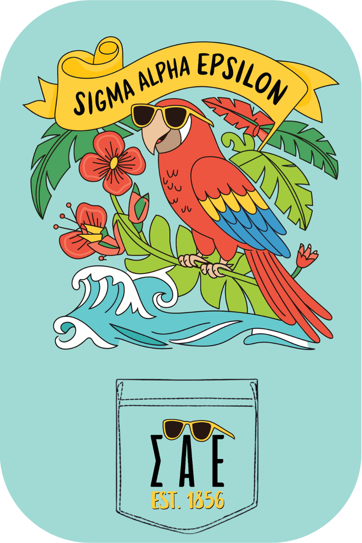 Custom Sigma Alpha Epsilon Parrot
