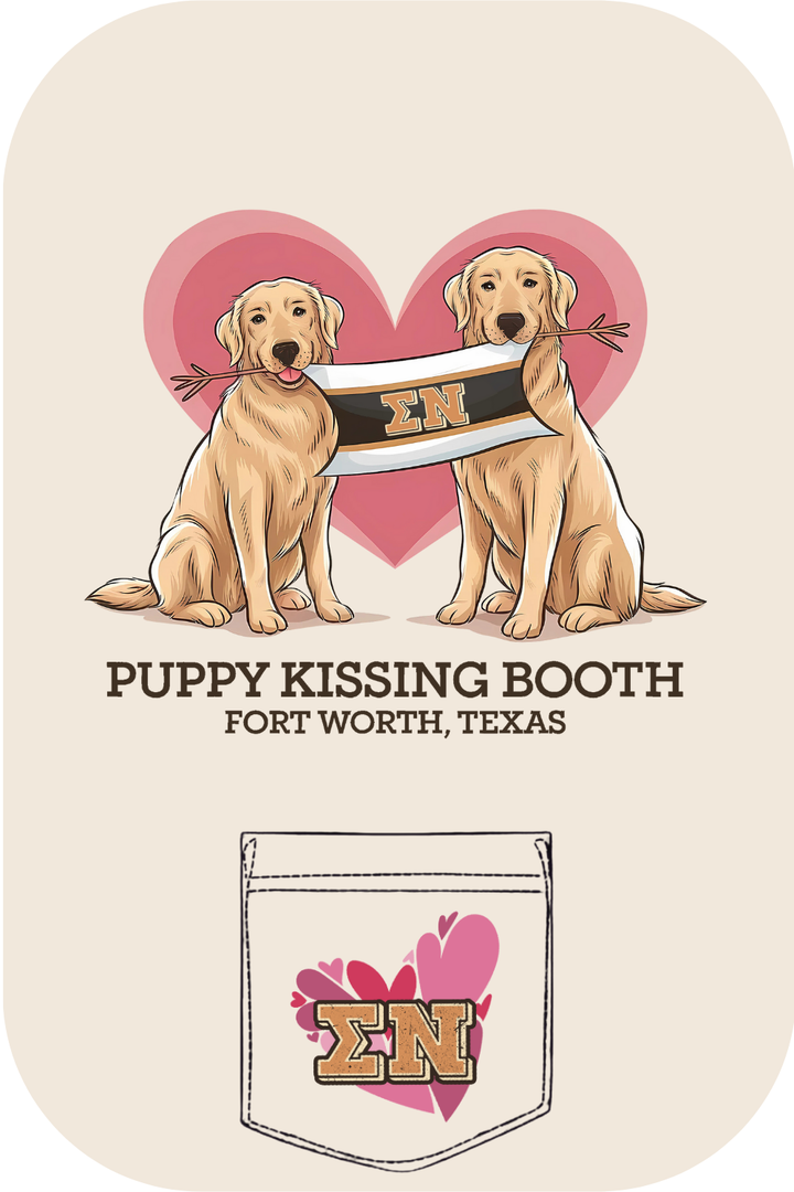 Custom Sigma Nu Puppy Kissing Booth