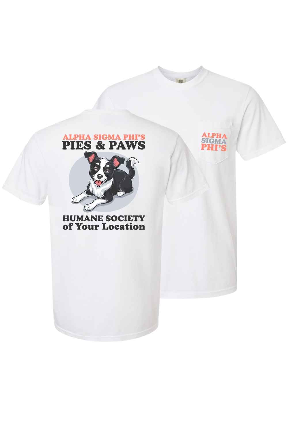 Custom Alpha Sigma Phi's Pies & Paws