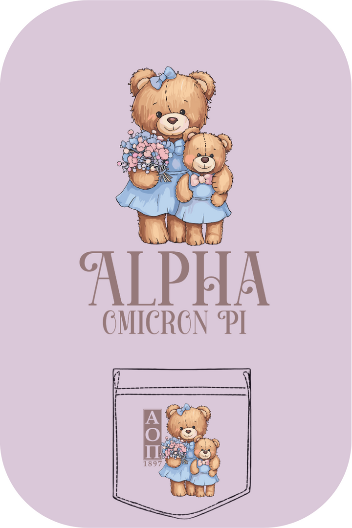 Custom Alpha Omicron Pi Sister Bear