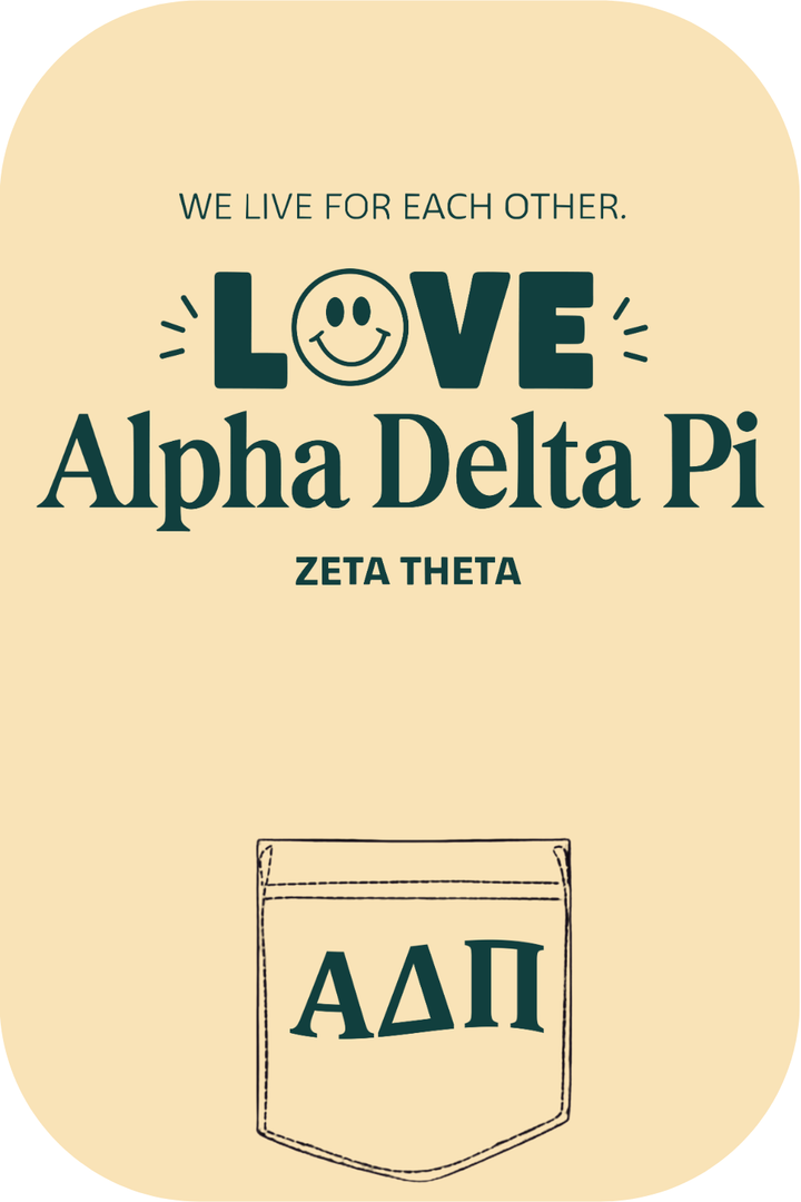 Custom Love Alpha Delta Pi Zeta Theta