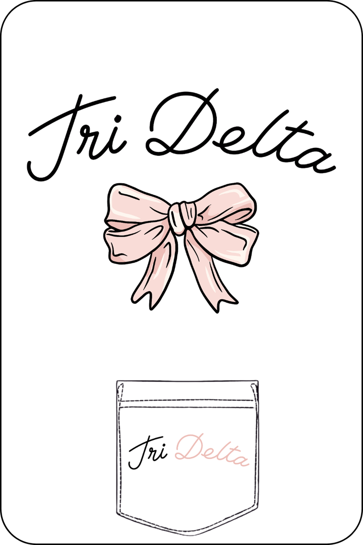Custom Tri Delta Ribbon