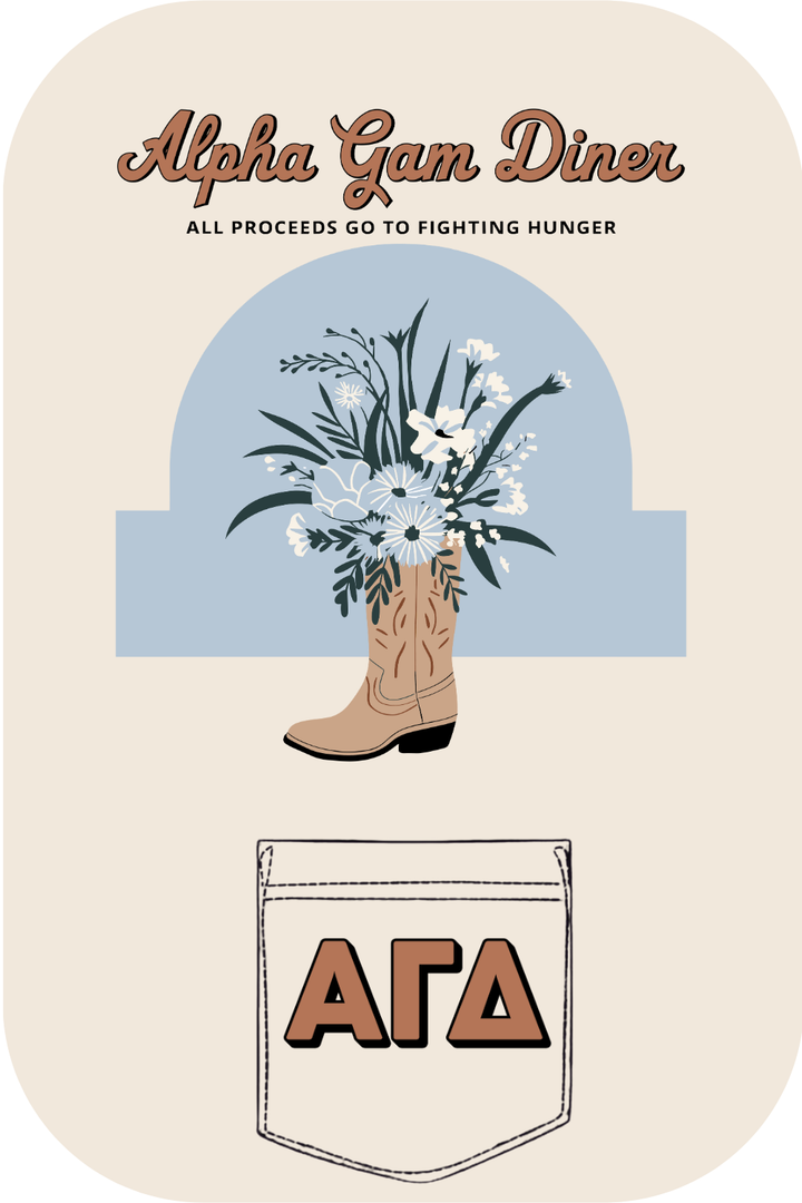Custom Alpha Gam Diner Boots