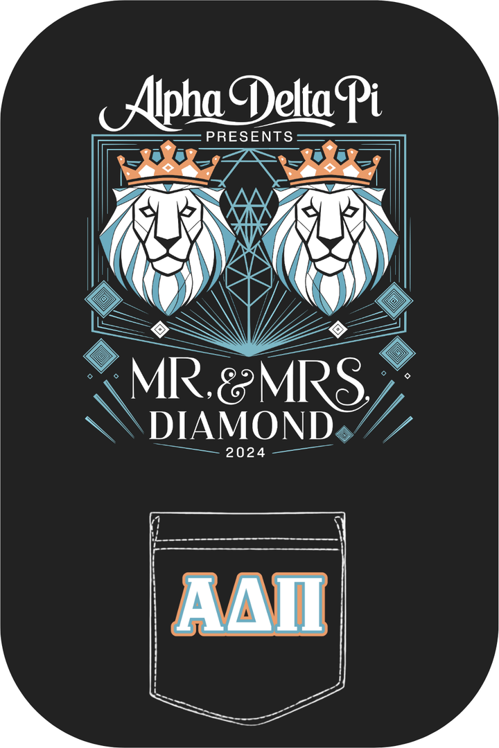 Custom Alpha Delta Pi Mr. & Mrs Diamond