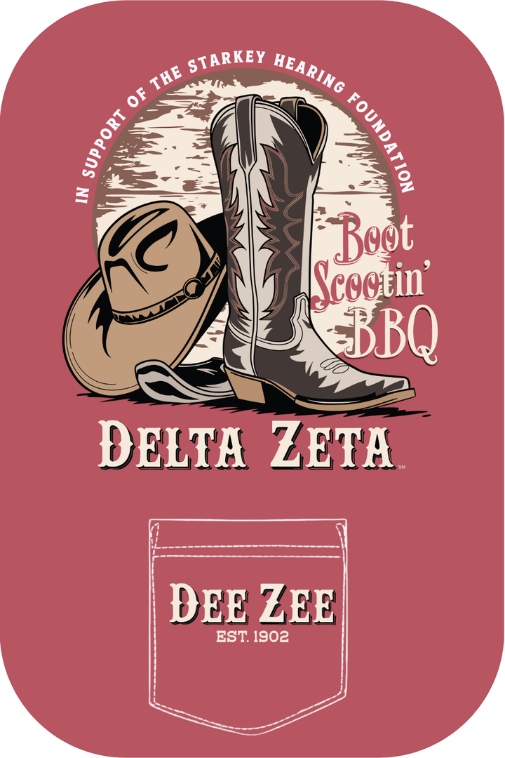 Custom Boot Scootin' BBQ Delta Zeta