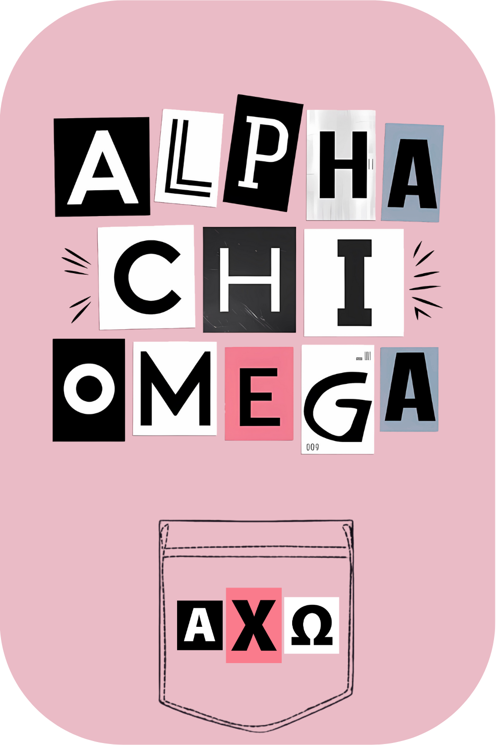 Custom Alpha Chi Omega – Kite and Crest
