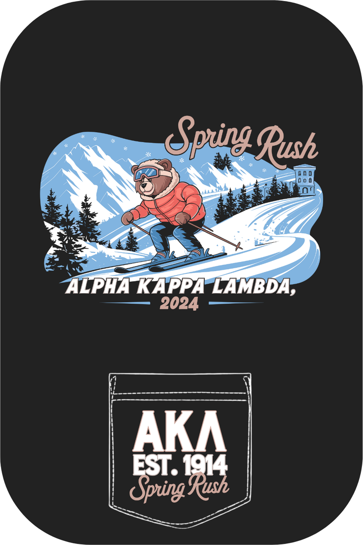 Custom Alpha Kappa Lambda Spring Rush Snow Bear