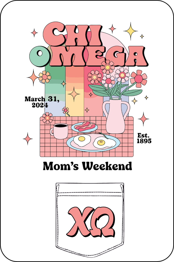 Custom Chi Omega Mom's Weekend
