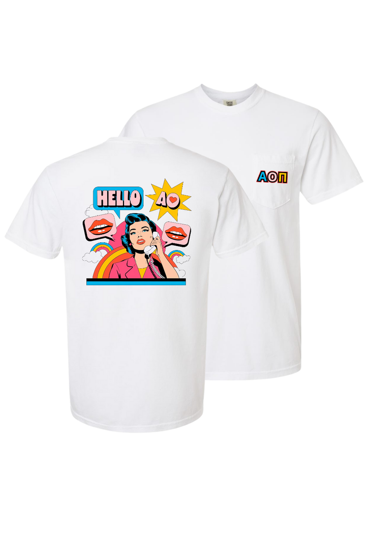 Custom Alpha Omicron Pi Hello