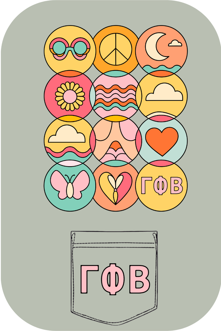 Custom Gamma Phi Beta Hippie