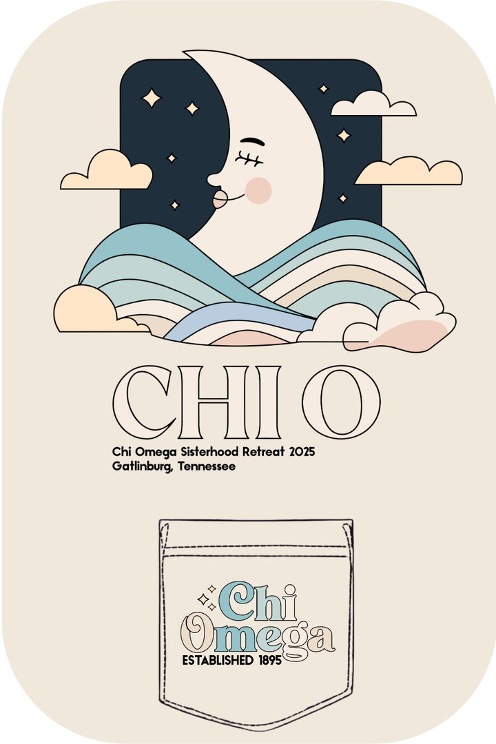 Custom Chi Omega Sisterhood Retreat