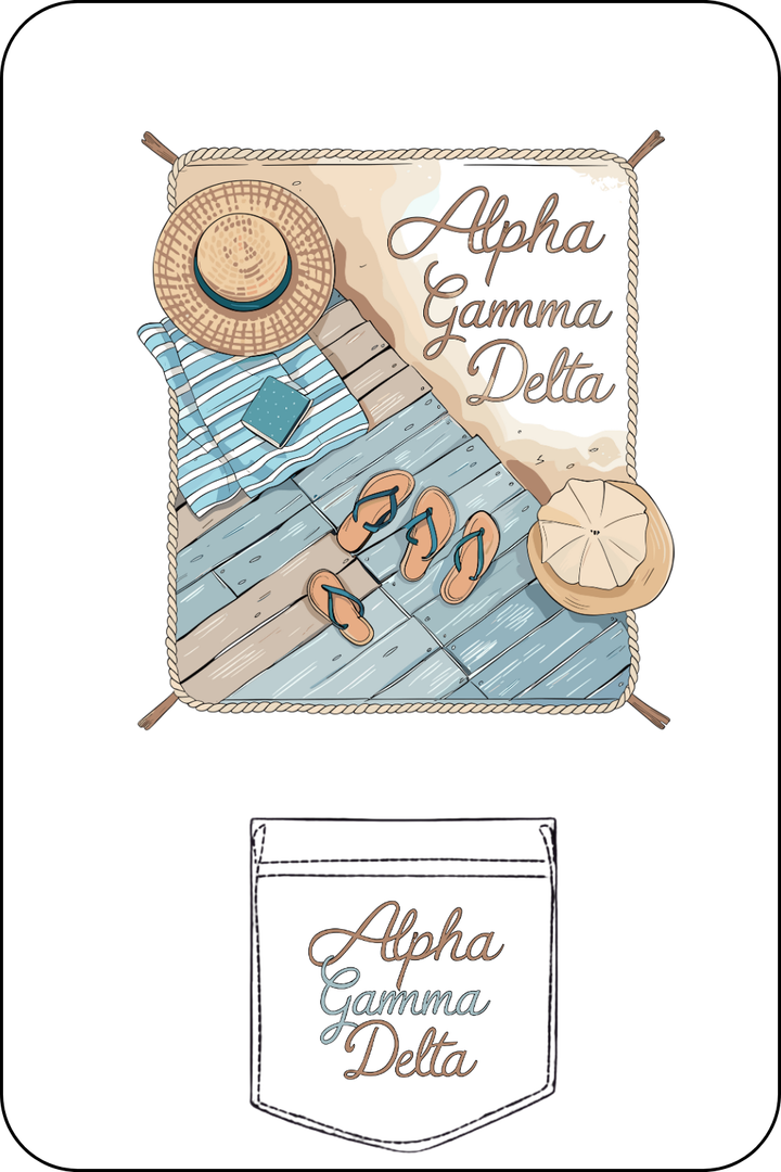 Custom Alpha Gamma Delta Beach Vacation