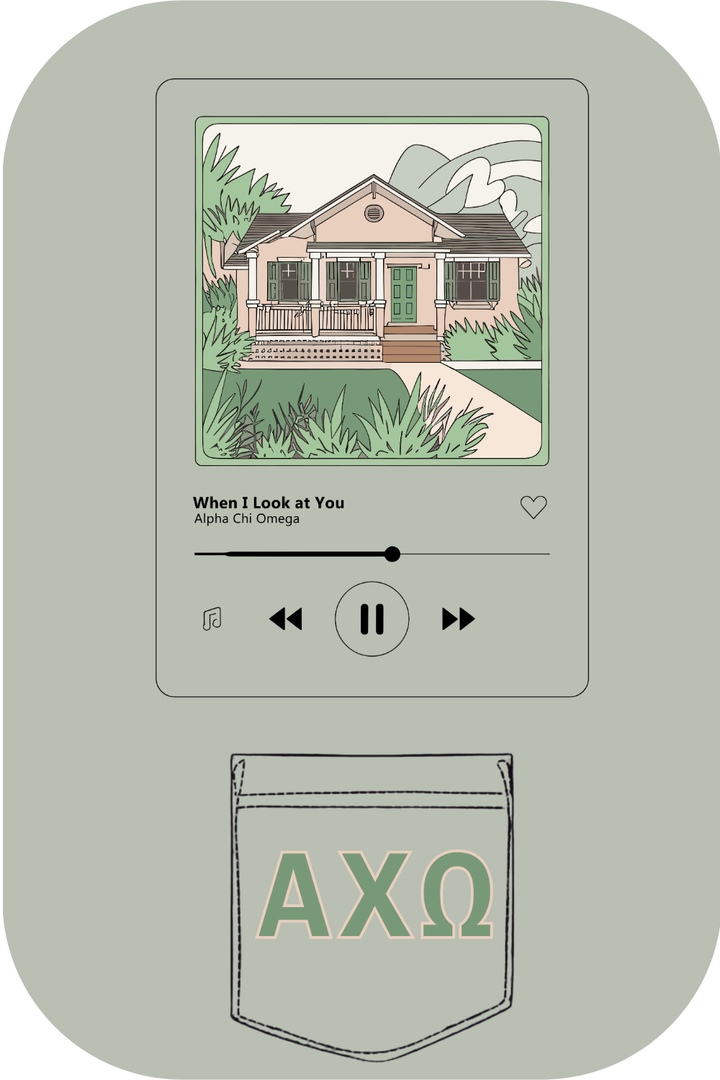 Custom When I Look At You Alpha Chi Omega