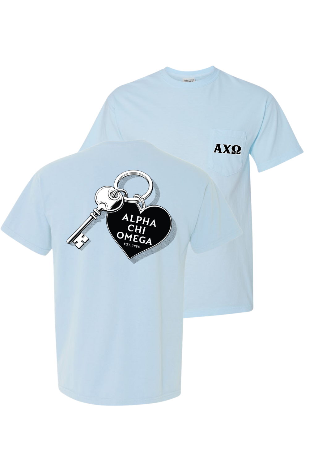 Custom Alpha Chi Omega Heart Key