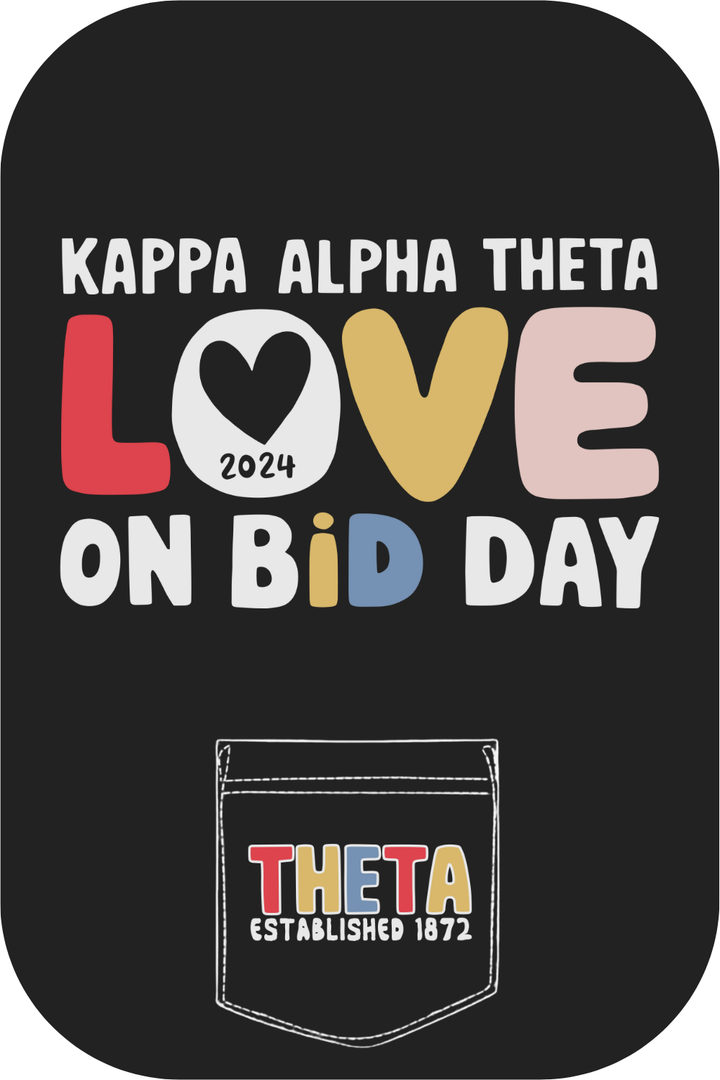 Custom Kappa Alpha Theta Love On Bid Day