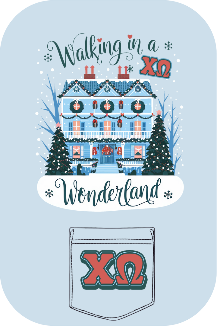 Custom Walking In A Wonderland Chi Omega