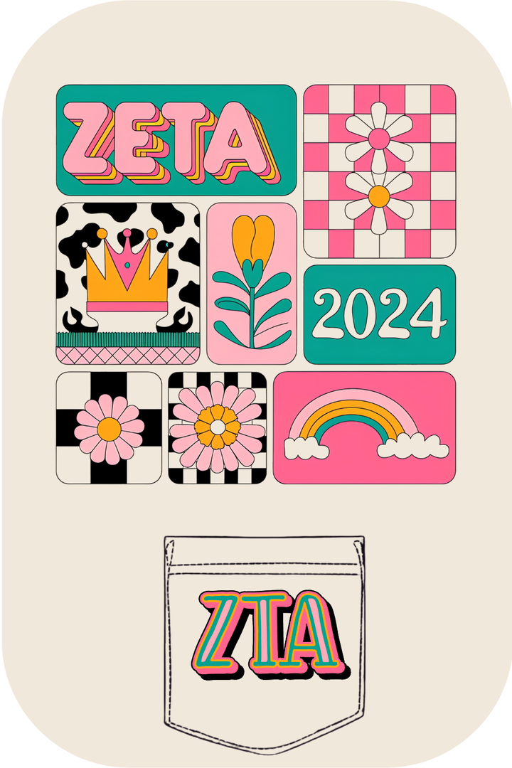 Custom Zeta Tau Alpha Hippie
