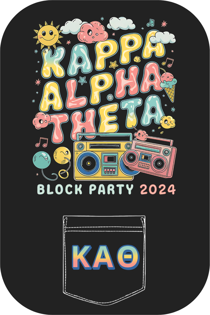 Custom Kappa Alpha Theta Block Party