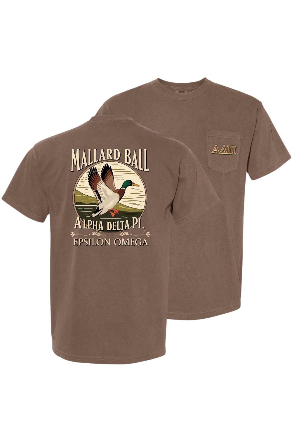 Custom Mallard ball Alpha Delta Pi Epsilon Omega