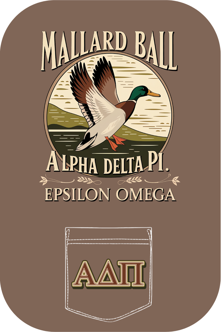 Custom Mallard ball Alpha Delta Pi Epsilon Omega
