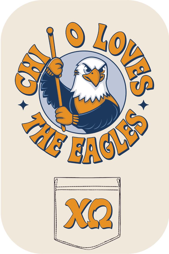 Custom Chi O Loves The Eagles