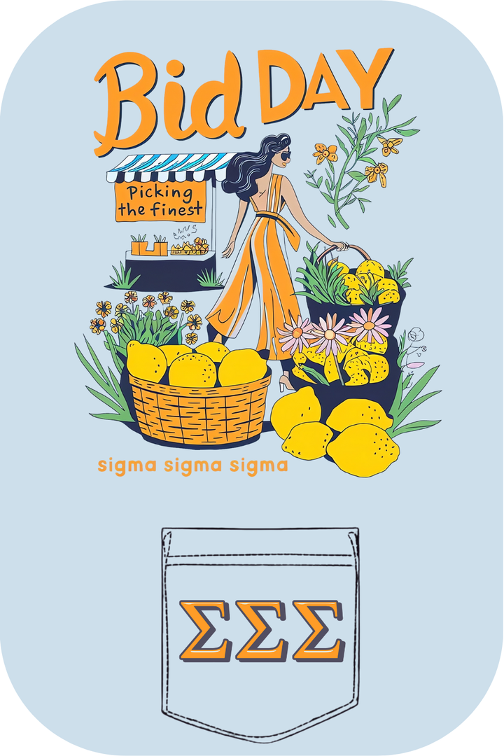 Custom Bid Day Sigma Sigma Sigma