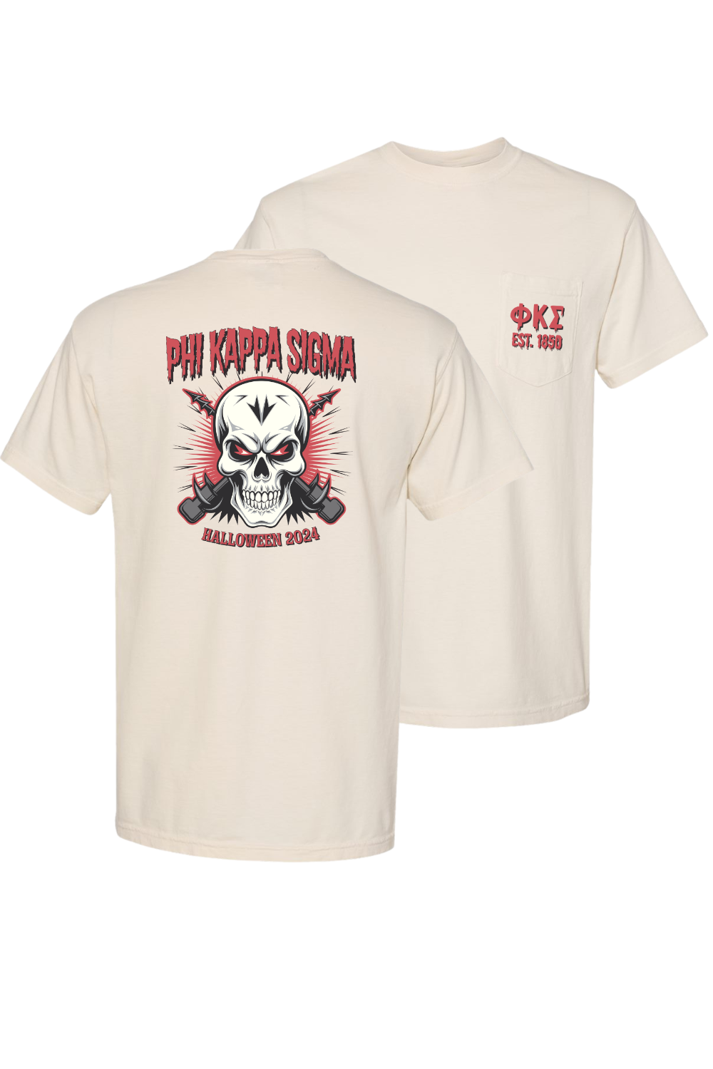 Custom Phi Kappa Sigma Halloween Rage Skull