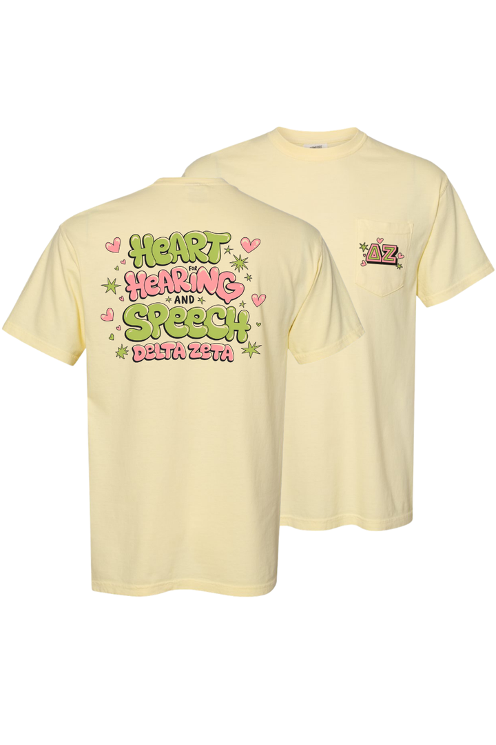 Custom Heart For Hearing & Speech Delta Zeta