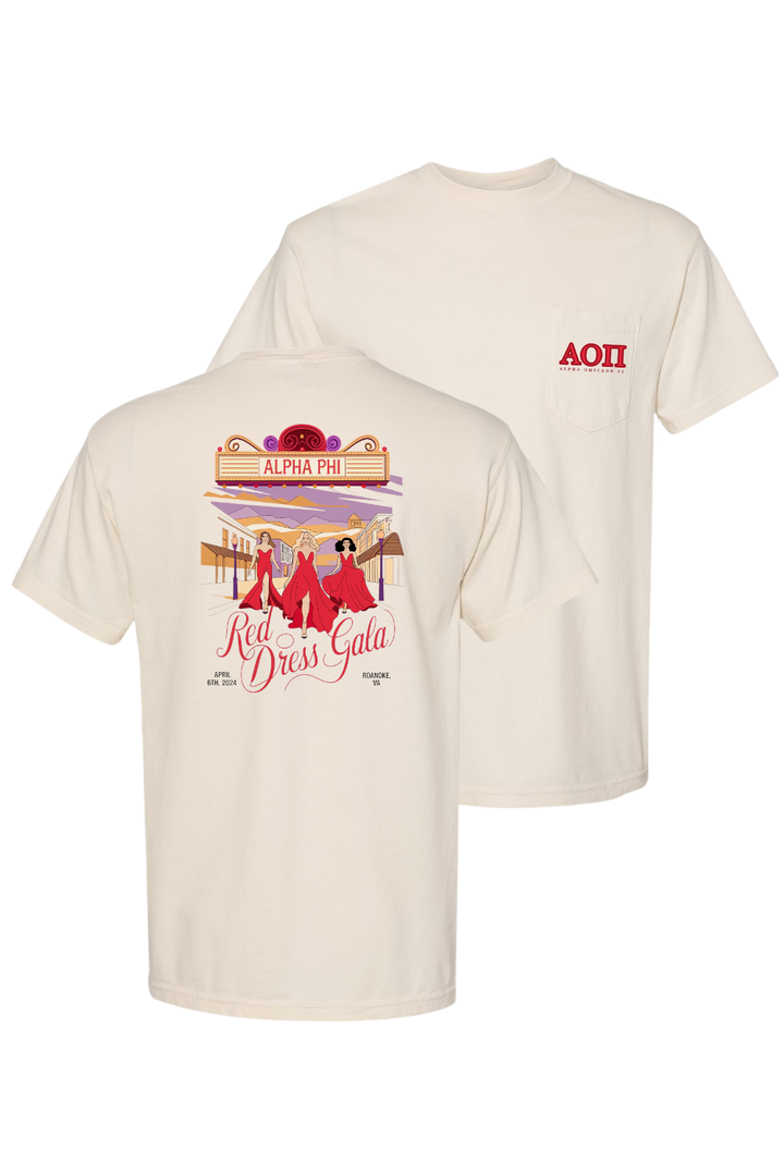 Custom Alpha Phi Red Dress Gala