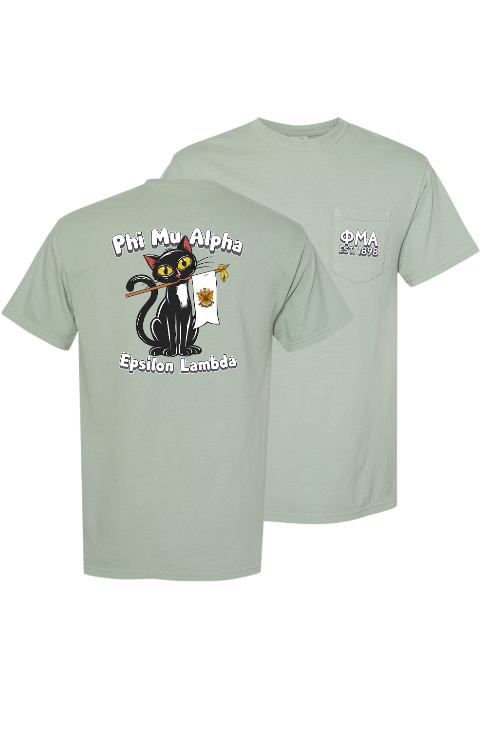 Custom Phi Mu Alpha Epsilon Lambda Black Cat