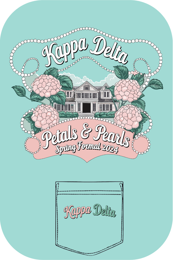 Custom Kappa Delta Petals & Pearls Spring Formal