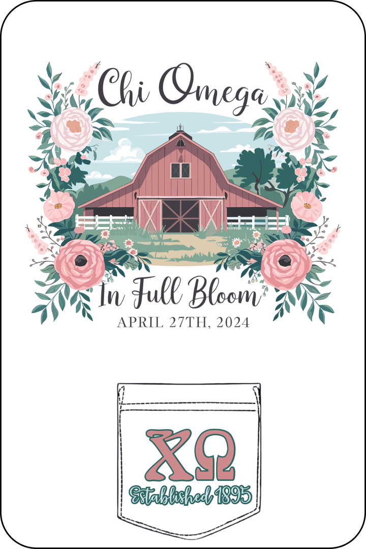 Custom Chi Omega In Full Bloom