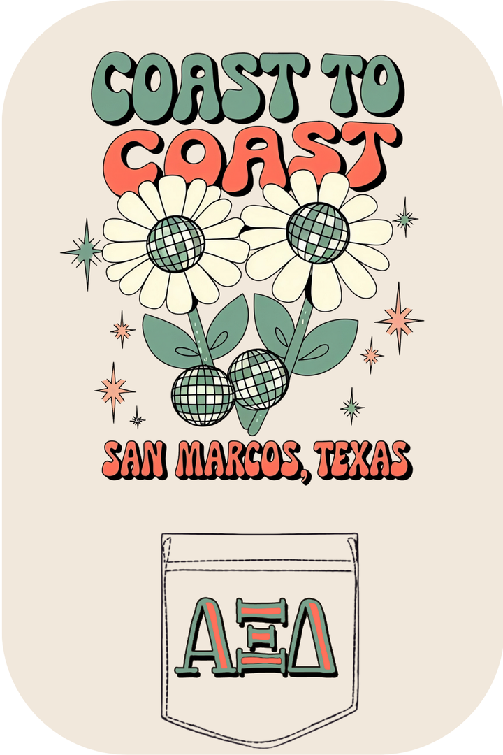 Custom Coast To Coast Alpha Xi Delta