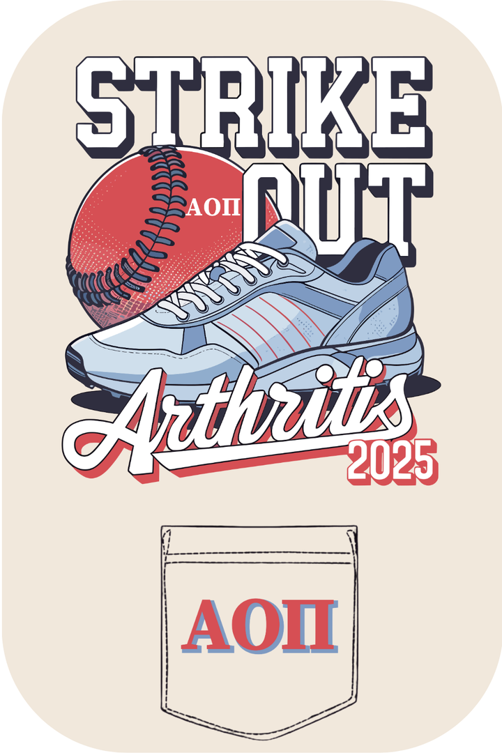 Custom Strike Out Arthritis Alpha Omicron Pi