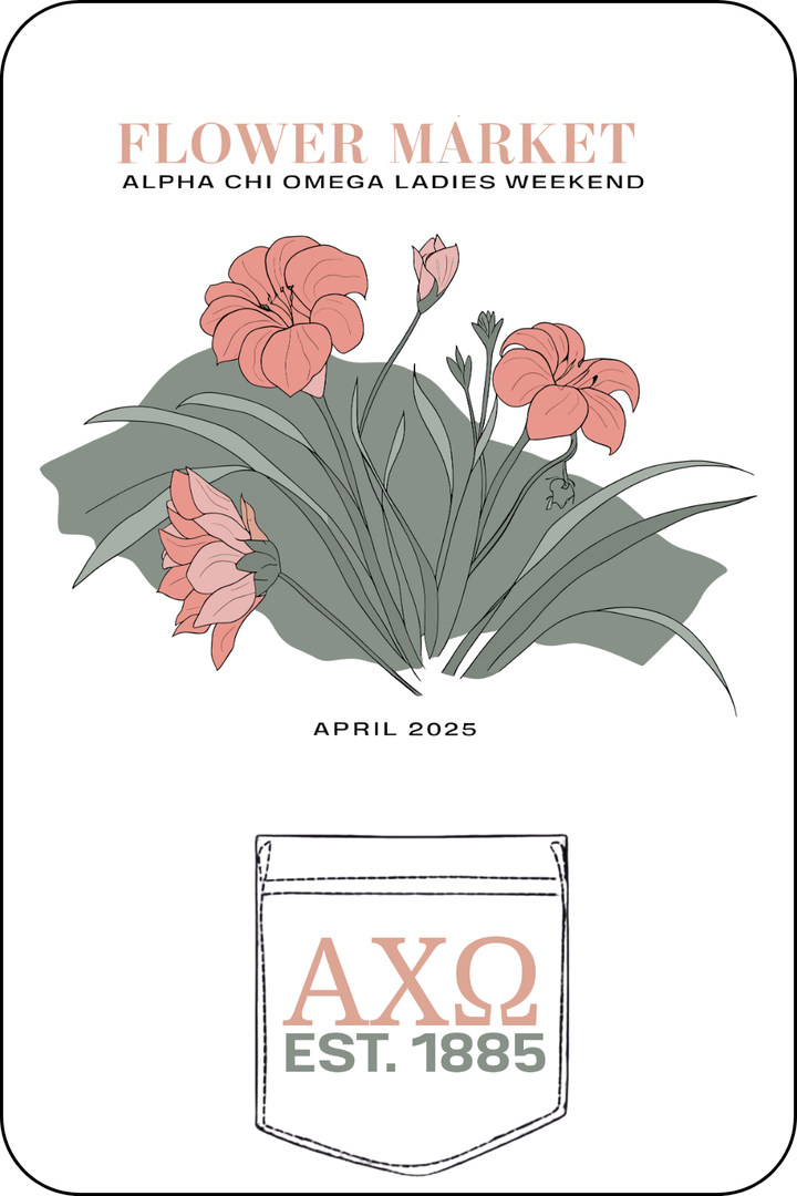 Custom Flower Market Alpha Chi Omega Ladies Weekend
