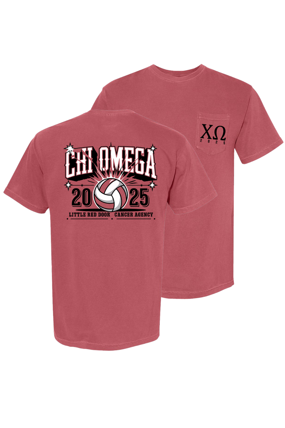 Custom Chi Omega Little Red Door Cancer Agency