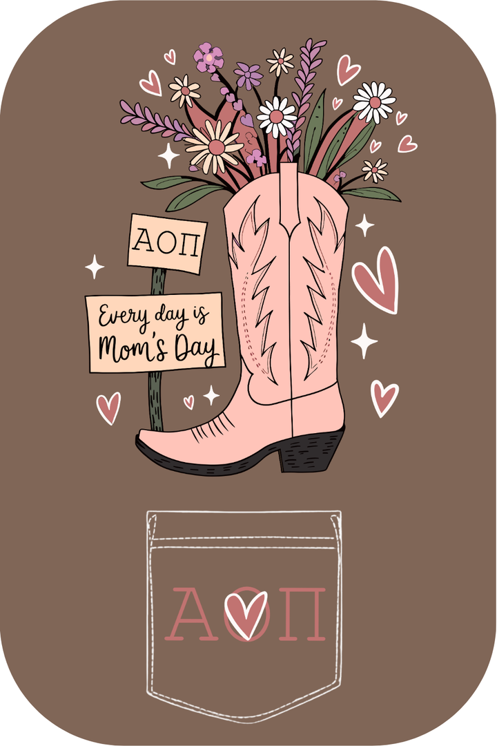 Custom Alpha Omicron Pi Boots