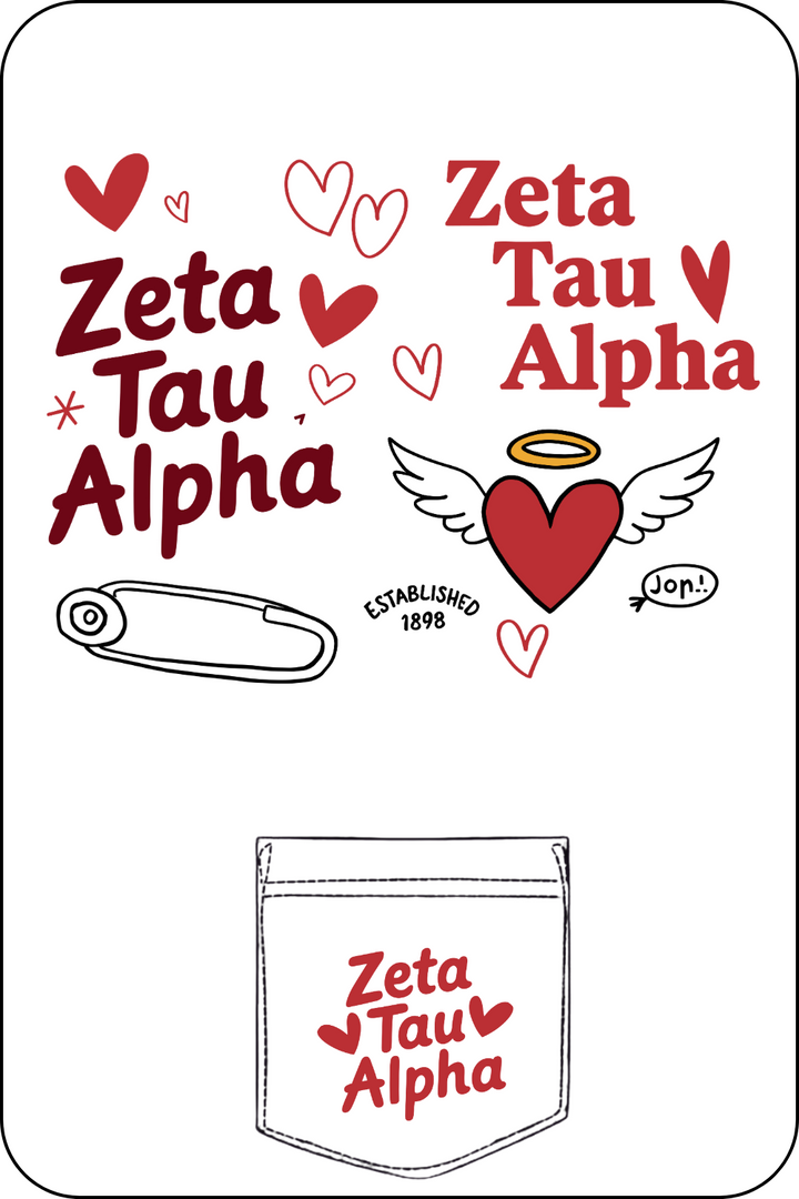 Custom Zeta Tau Alpha Heart