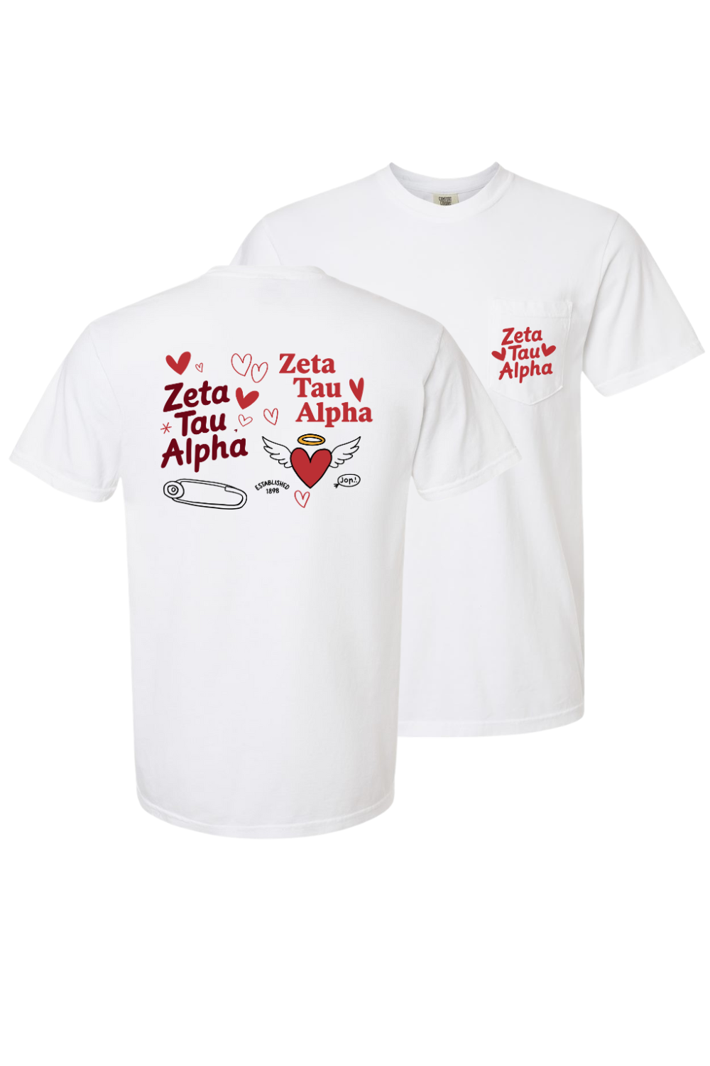 Custom Zeta Tau Alpha Heart