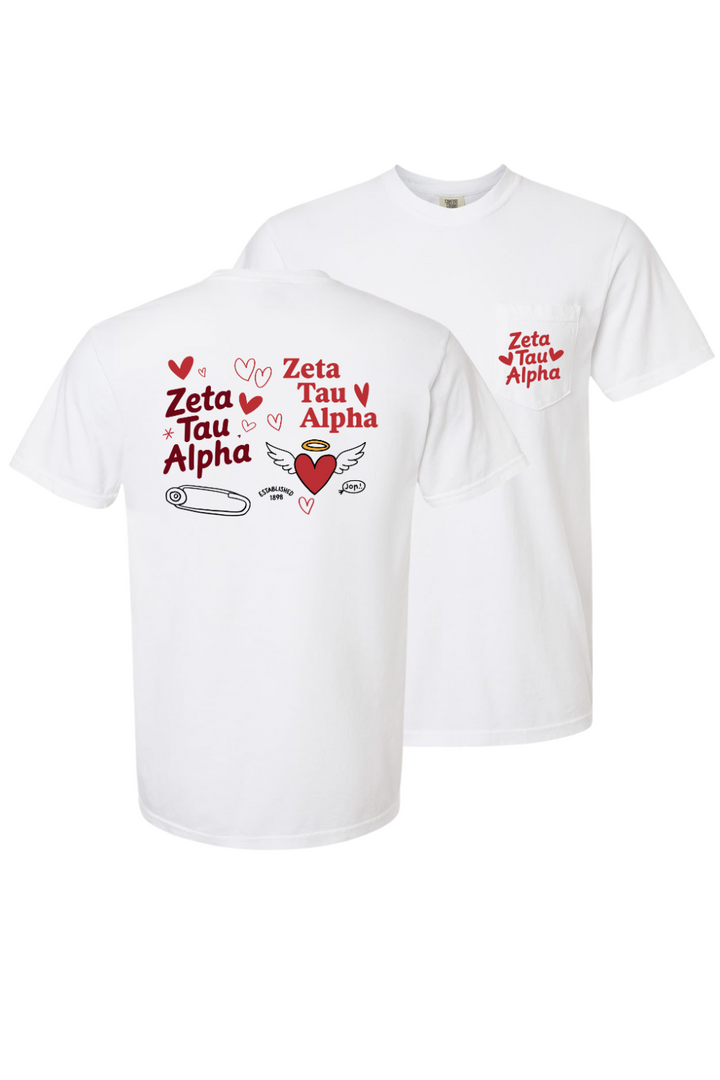 Custom Zeta Tau Alpha Heart
